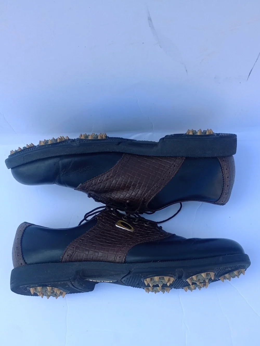 Men's Footjoy Sierra Treks Comfort Lace Up Leather Golf Shoes Size 10 M #58833